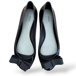 Melissa + Jason Wu Space Love Women's Black Bow Ballet Flats